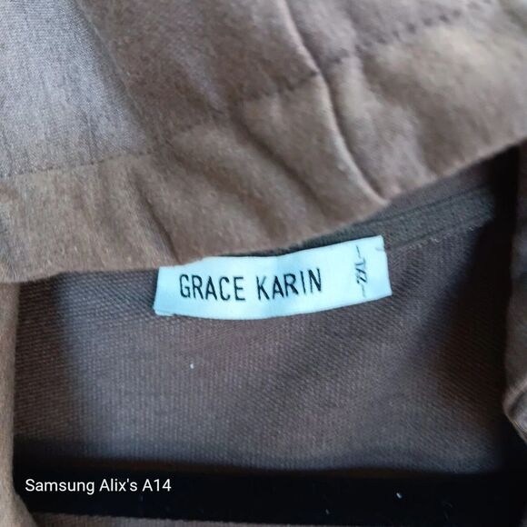 GRACE KARIN Women's Long Hoodie Casual Pockets Zip up Tunic Sweatshirt 2XL - Picture 4 of 12